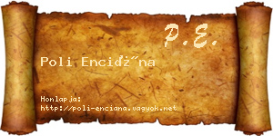 Poli Enciána névjegykártya